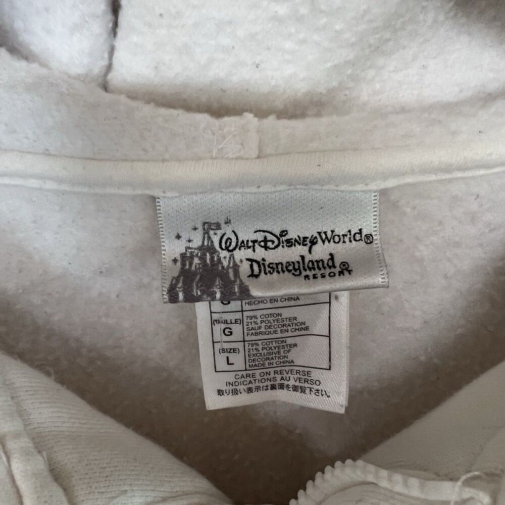 Walt Disney World Gold Castle Embroidered Zip Up Hoodie Fits Like Women’s Sz L - Picture 4 of 6